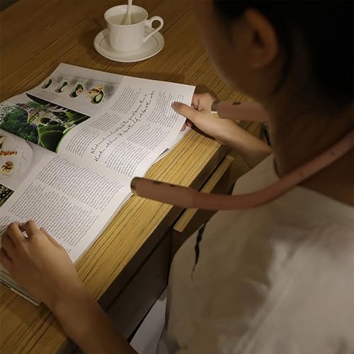Neck Reading Light – Rechargeable Book Light with 3 Color & Brightness Modes, Flexible Hands-Free Neck Lamp for Reading in Bed, Knitting, Camping, Repair