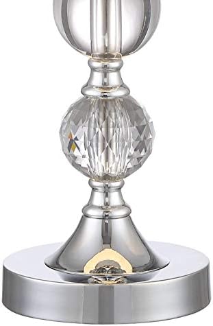 Solange 25" High Table Lamps Set of 2 Silver Crystal with Smart Sockets