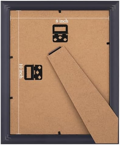 eletecpro 8x10 Vintage Picture Frame, Glass Cover, Bronze, 2-Pack