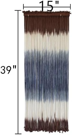 Macrame Wall Hanging Dip-Dye Wall Decor 15''W*39''L Boho Handmade Fiber Wall Art Decor for Nursery Bedroom Living Room