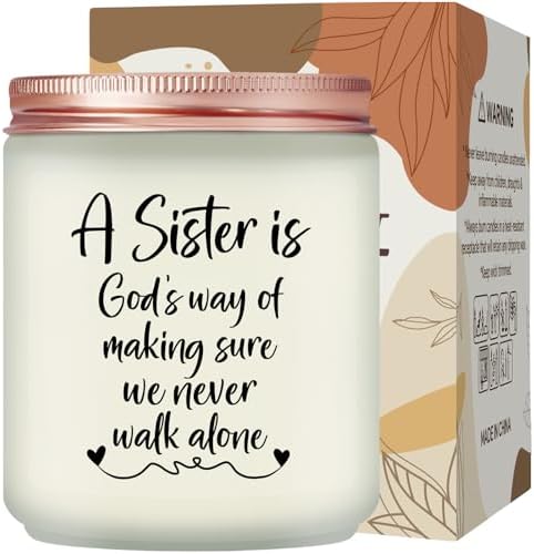 Maybeone Lavender Scented Candle - Sister Gift for Any Occasion - All Natural Soy Wax - 50 Hours Burn Time
