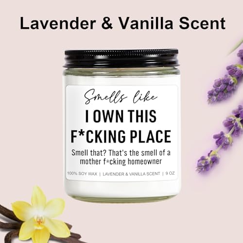 Younift Funny Scented Candle, House Warming Gifts New Home, Housewarming Gifts for Women, Men, Couple, New Homeowner - First Apartment Essentials - Closing Presents for Home Buyers - 9 oz