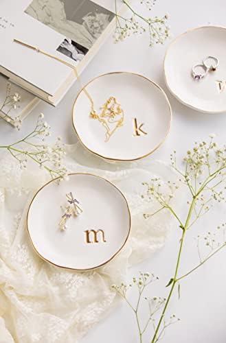 COLLECTIVE HOME Ceramic Jewelry Tray, Trinket Dish, Gifts for Women (P)