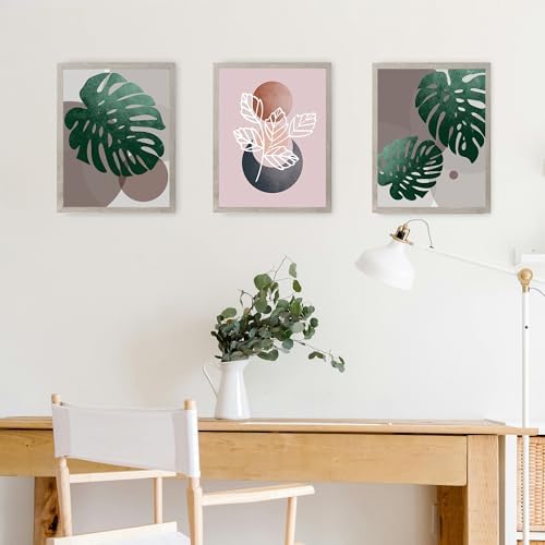 12x16 Picture Frame Grey 3 Pack, Poster Frames 12 x 16 without Mat for Wall, Horizontal or Vertical Wall Mounting