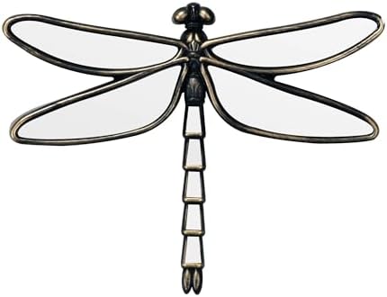 Decorative Dragonfly Wall Mirror, Plastic Frame with Mirrored Wings (12.4 x 9.3 inches) (Bronze)