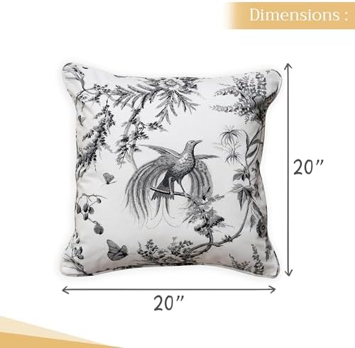 Maison d' Hermine Throw Pillow Covers 100% Cotton (20" x 20" - Pack of 1)
