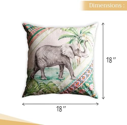 Maison d' Hermine Throw Pillow Covers 100% Cotton (18" x 18" - Pack of 1)