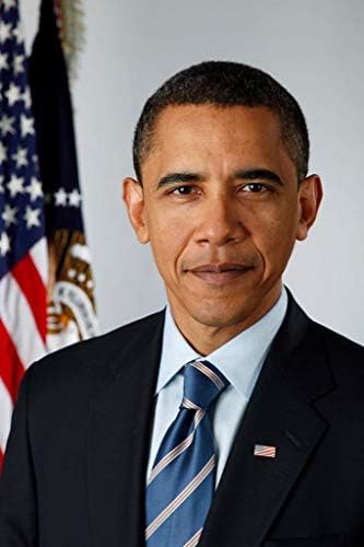 Laminated Barack Obama Poster Portrait Official Presidential Picture American Office Poster Dry Erase Wall Art 24x36