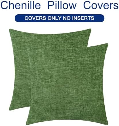 CaliTime Decorative Couch Throw Pillow Covers 20 X 20 Inches Forest Green