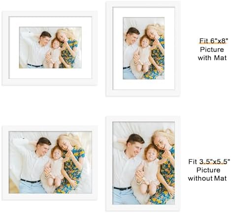 Picrit 6x8 Picture Frame Set of 12, Modern Gallery Wall Frames, White