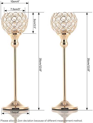 2pcs Crystal Votive Candle Holders for Wedding Home Decoration