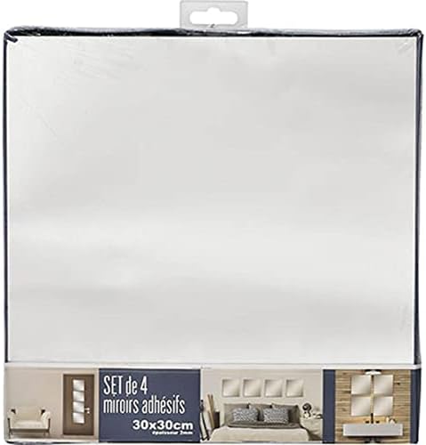 EVIDECO French Home Goods Big Decorative Wall Self Adhesive Shaped Mirrors - Set of 4