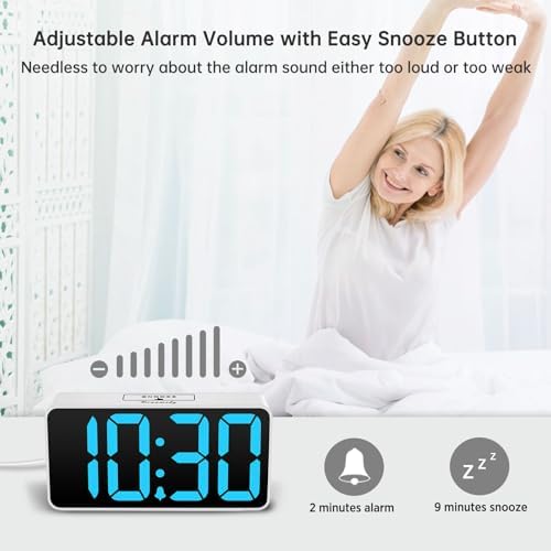 DreamSky Small Digital Alarm Clock for Bedroom with Large Big Numbers