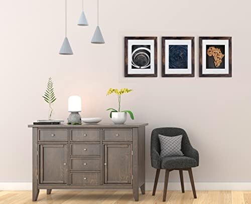 Brown 8x10 Picture Frame with Mat, Display 8x10 or 5x7