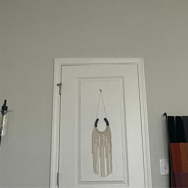 Dielianyi Equestrian Macrame Wall Hanging Equestrian wall art Handmade macrame decor Equestrian-inspired wall hanging horse lover decor (White)
