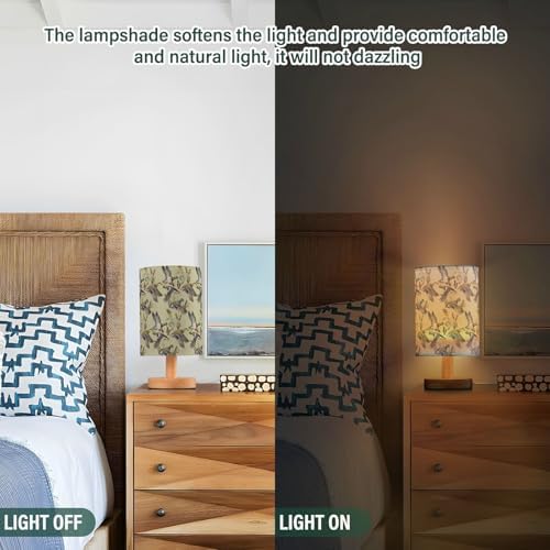 ALAZA Watercolor Duck Mallard Decor Bedside Table Lamp with USB Port for Bedroom Nightstand Office Desk LED Bulb Included