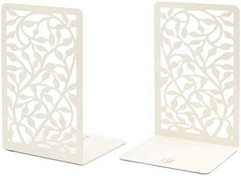 CNK Infinite Leaves Bookends - Metal Set of 2 for Heavy Books, Home Office & Decorative Book Stoppers