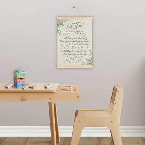 SereneHanctuary Sage Green Botanical Motivational Wall Art, Positive Affirmation Wall Decor, Inspirational Mental Health Poster Hanger Frame for Therapy Counselor Office Home Decor, 12x16 Inch