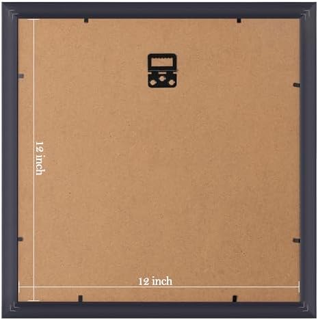eletecpro 12x12 Vintage Picture Frame, Glass Cover, Gold, 2-Pack
