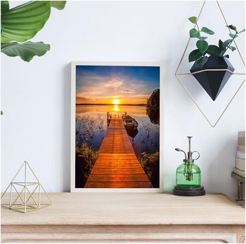 A&T ARTWORK Love You Every Step Every Day Canvas Poster Prints Gift Couple's Names and the Date Gift for Anniversary,Valentine's day,Wedding.Canvas Poster UNFRAMED
