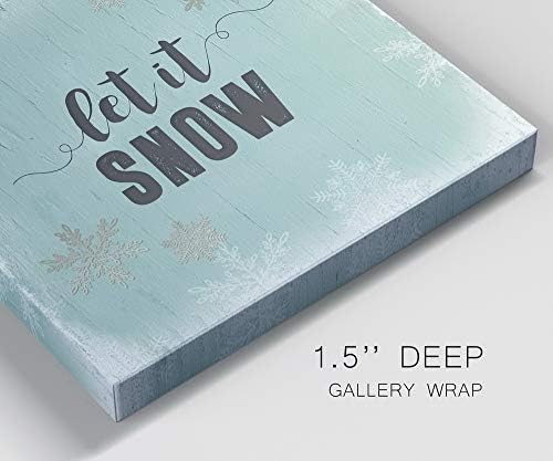 Renditions Gallery Xmas Artwork Prints for Home Decor Let it Snow on Christmas Canvas Wall Hanging Art for Bedroom Living Room & Kitchen Decorations - 40"X40" LT05