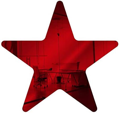 Marketing Holders Acrylic Mirror 4" Medium Red Star Flat DIY Smooth Edge Plexiglass Tiles .118 3MM Thick Rounded Corners Decor Events and Venue Planners Photgraphers Freelance Artists Designers