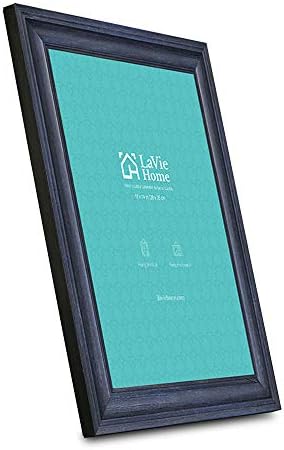 LaVie Home 11x14 Picture Frames (1 Pack, Blue) Rustic Photo Frame Set with Plexiglass for Wall Mount Display