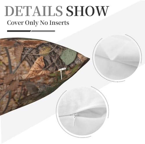 Forest Camouflage Plush Throw Pillow Cover