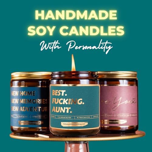 Gift for Aunt for Birthday, Mothers Day | Funny Lavender Vanilla Soy Candle | Aunts Mothers Day Present Idea from Niece, Nephew, Sister | BAE Best Auntie Ever Gifts for Women | Cool Aunt Club Candle