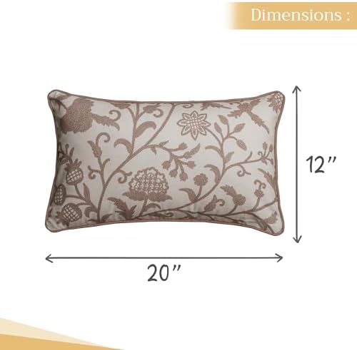Maison d' Hermine Throw Pillow Covers 100% Cotton (12" x 20" - Pack of 1)