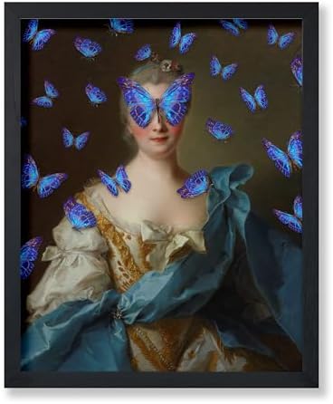 Poster Master Madam de La Porte Print - Portrait Painting Poster - Altered & Pop Art - Gift for Men & Women - Aesthetic Wall Decor for Bedroom, Living Room or Office - 18x24 Unframed Wall Art