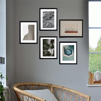 Black Wooden 11x14 Picture Frame, Displays 11x14 Picture without Mat or 8x10 Picture with Mat