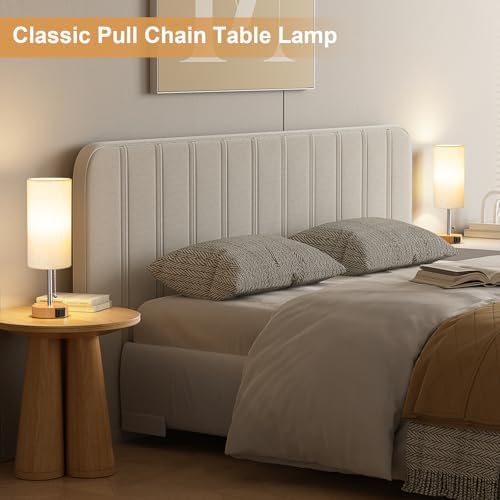 Bedside Table Lamp for Bedroom Nightstand - Small Desk Lamp with USB Ports