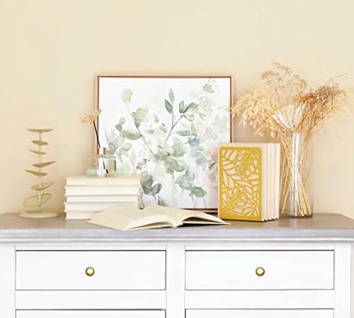 CNK Premium BookEnds - Metal Book Stoppers for Home Office, Book Shelf Holder, Home Decorative (Tropical Gold)