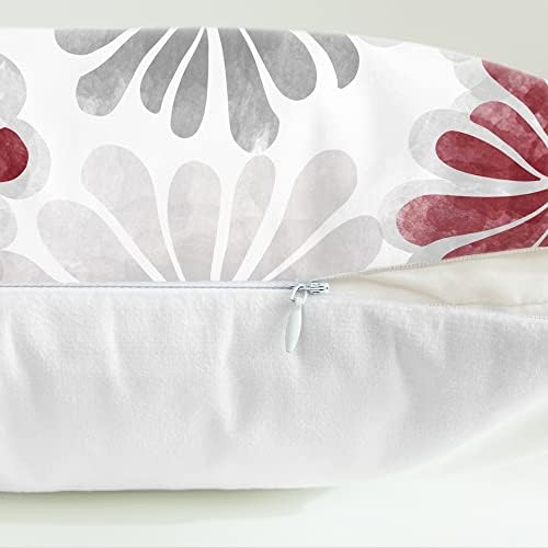 CaliTime Decorative Couch Throw Pillow Covers, 22 X 22 Inches, Burgundy