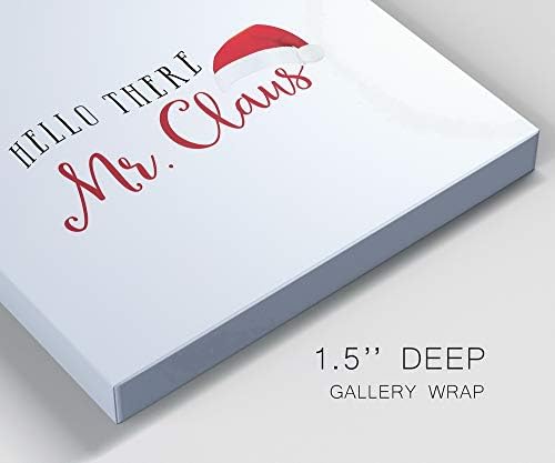 Renditions Gallery Canvas Wall Art for Christmas Decorations Hello there Mr. Santa Claus Hat Abstract Artwork for Living Room Home Kitchen Wall Decor - 10"X10" LT05
