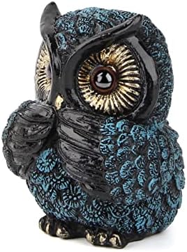 Owl figurine and sculptures for shelf decor accents,3 wise Owl statue for living room bedroom decoration,Retro animal decor,boho gift for women bird lover,see no evil hear no evil speak no evil
