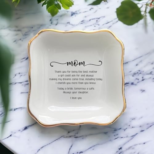 Ceramic Ring Dish, Today A Bride Always Your Daughter, Wedding Gifts for Mom, Wedding Favors for Mother of The Bride Gifts from Bride, Bridal Shower Gifts, Thank You Mom Gifts