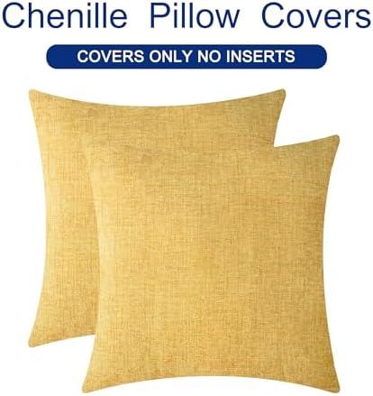 CaliTime Decorative Couch Throw Pillow Covers 22 X 22 Inches Gold