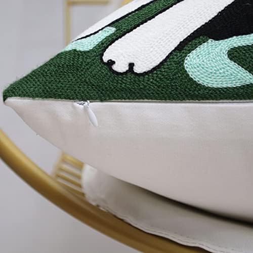 1 Pcs Embroidered Decorative Throw Pillows Covers for Sofa Decor Cushion Cases 18 x 18 Inch (Sunny Cat)