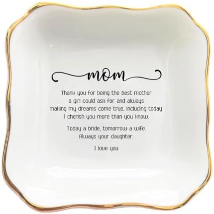 Ceramic Ring Dish, Today A Bride Always Your Daughter, Wedding Gifts for Mom, Wedding Favors for Mother of The Bride Gifts from Bride, Bridal Shower Gifts, Thank You Mom Gifts