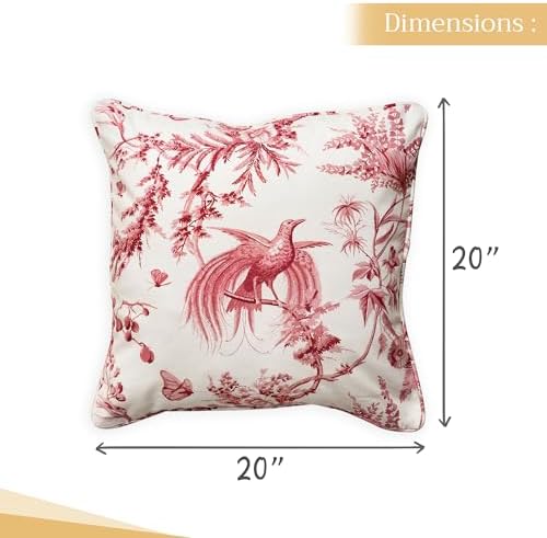 Maison d' Hermine Throw Pillow Covers 100% Cotton (20" x 20" - Pack of 1)