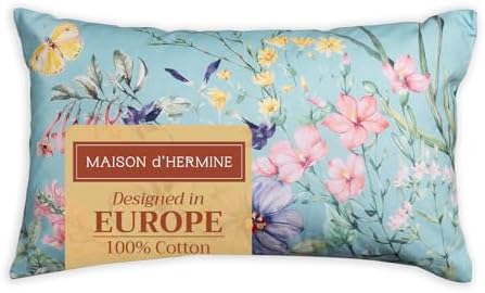 Maison d' Hermine Throw Pillow Covers 100% Cotton (12" x 20" - Pack of 1)