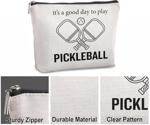 Funny Pickleball Gift Set - Scented Candle & Cosmetic Bag - Pickleball Gifts for Women, Men, Players, Coaches - Gag Gift for Birthday, Mothers Day, Mom, Stocking Stuffers, Pickleball Enthusiasts