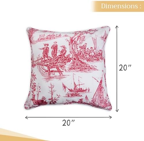 Maison d' Hermine Throw Pillow Covers 100% Cotton (20" x 20" - Pack of 1)