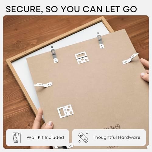 Homeforia 12x12 Natural Oak Picture Frame, High-End Wood, 10x10 Mat, Glass