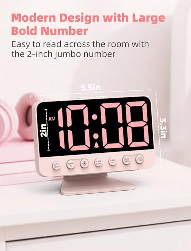 Odokee Digital Alarm Clocks for Bedrooms with Large Bold Number