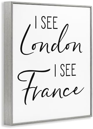 I See London and France Saying Bathroom Humor'| Framed Giclee Art