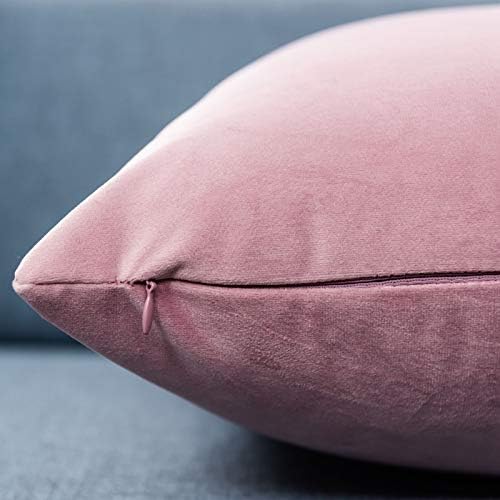 JUSPURBET Decorative Velvet Throw Pillow Covers 18x18 Set of 2,Pink Purple
