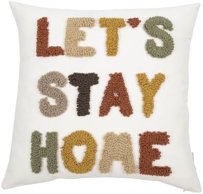 Boho Throw Pillow Covers 18x18 Tufted Fall Home Decor for Couch